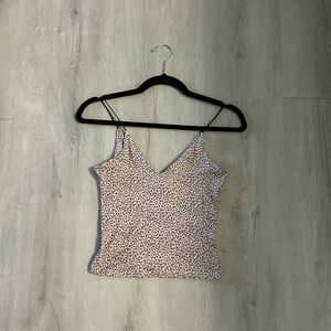 Leopard cropped tank top